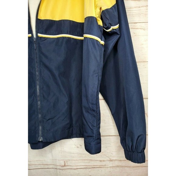 Rare Mint Condition Classic Element Yellow/Navy Blue Full Zip Windbreaker Jacket - Picture 4 of 9